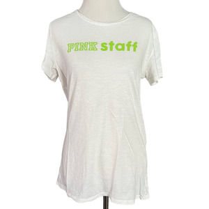 PINK Victorias Secret Pink Staff Graphic Tee